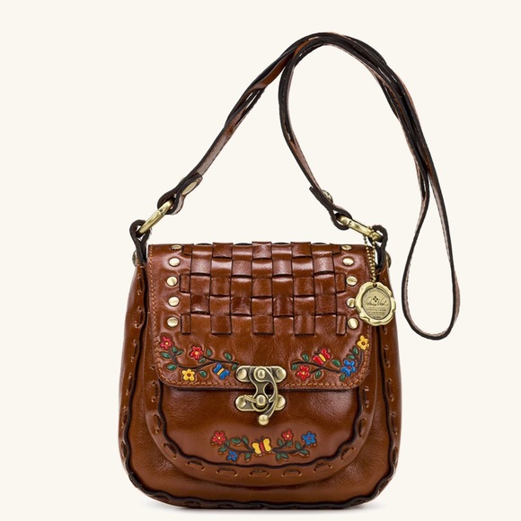 Patricia Nash Aida Hand Painted Floral Tooled